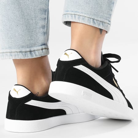 Puma - Zapatillas Mujer Puma Club II Jr 398886 Puma Negro Puma Blanco