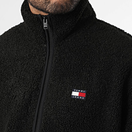 Tommy Jeans - Veste Sherpa Zippée Badge 2345 Noir