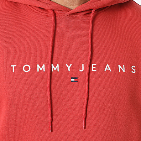 Tommy Jeans - Sweat Capuche Linear Logo 0746 Rouge