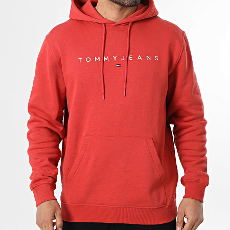 Tommy Jeans - Sweat Capuche Linear Logo 0746 Rouge