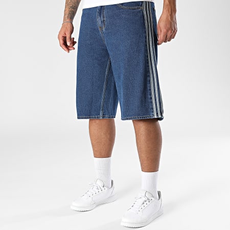 Adidas Originals - Short Jean A Bandes Relaxed Fit Firebird KD1500 Bleu Denim