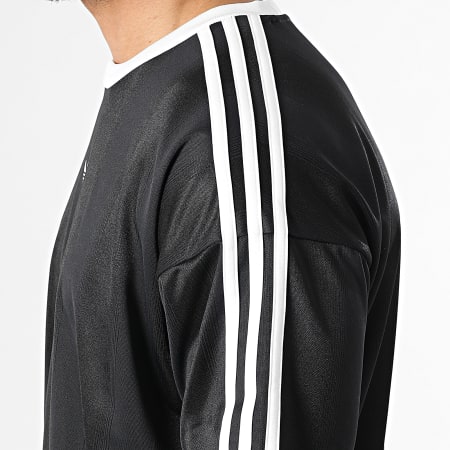 Adidas Originals - Tee Shirt A Bandes Jacquard Jersey KD5830 Noir Blanc