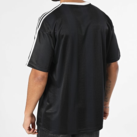 Adidas Originals - Tee Shirt A Bandes Jacquard Jersey KD5830 Noir Blanc