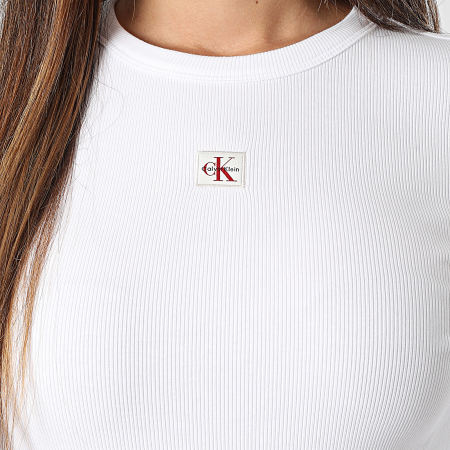 Calvin Klein - Tee Shirt Manches Longues Femme 205G Blanc