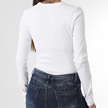 Calvin Klein - Tee Shirt Manches Longues Femme 205G Blanc