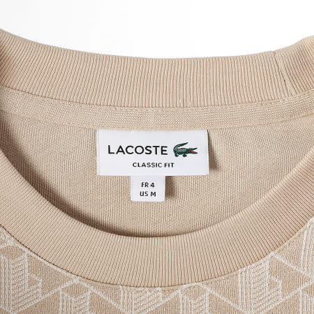 Lacoste - Tee Shirt Classic Fit The Blend Logo Brodé Crocodile Beige