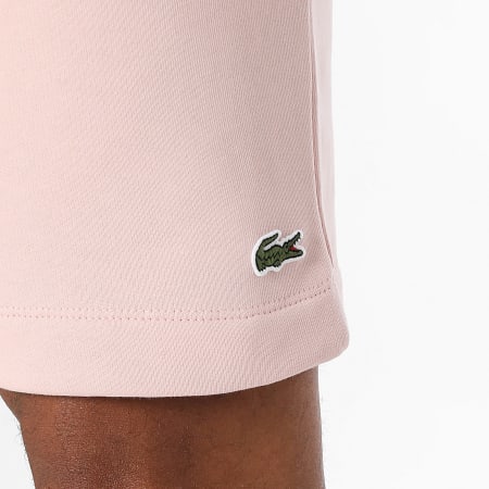 Lacoste - Short Jogging Logo Brodé Crocodile Rose