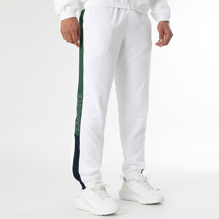Lacoste - Ensemble De Survêtement Logo Crocodile Blanc Vert