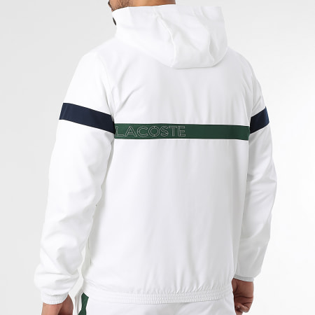 Lacoste - Ensemble De Survêtement Logo Crocodile Blanc Vert