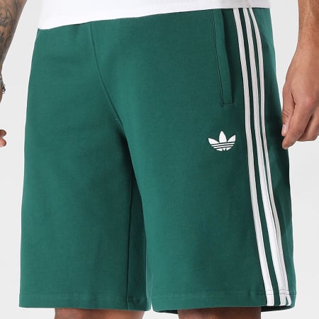 Adidas Originals - Short Jogging A Bandes 3 Stripes KE3563 Vert Blanc