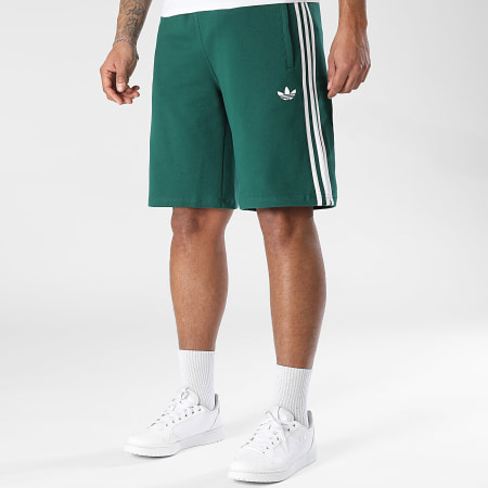 Adidas Originals - Short Jogging A Bandes 3 Stripes KE3563 Vert Blanc