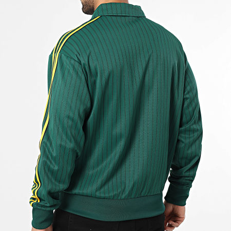 Adidas Originals - Veste Zippée A Bandes Firebird KD6287 Vert Jaune