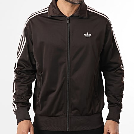 Adidas Originals - Veste Zippée A Bandes Firebird KD8309 Marron