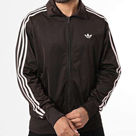Adidas Originals - Veste Zippée A Bandes Firebird KD8309 Marron