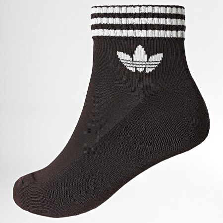 Adidas Originals - Lot De 3 Paires De Chaussettes 3 Stripes Ankle KD8257 Blanc Marron Rouge Vert