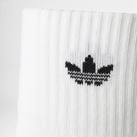 Adidas Originals - Lot De 3 Paires De Chaussettes 1/4 Socks KG2226 Blanc Noir