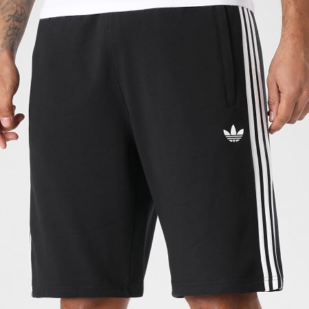 Adidas Originals - Short Jogging A Bandes 3 Stripes KE3566 Noir Blanc