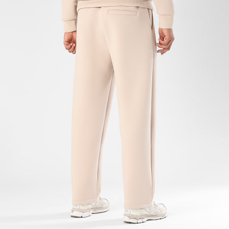 LBO - Calça de fato de treino larga com pregas efeito neoprene 2449 Bege