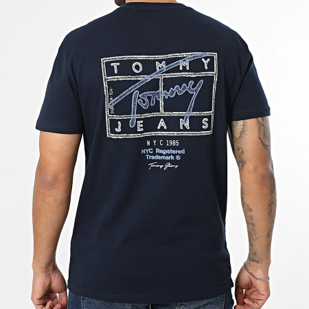 Tommy Jeans - Tee Shirt Sign Spray 2319 Bleu Marine