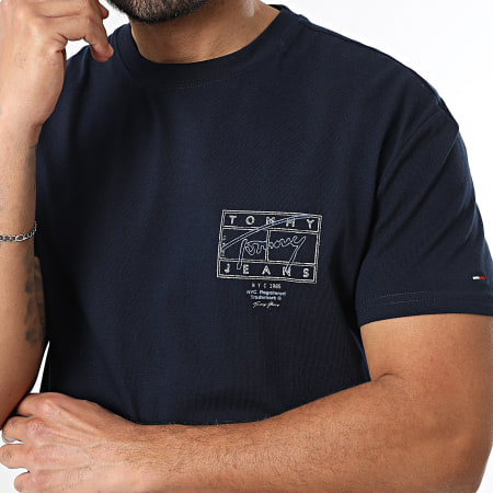 Tommy Jeans - Tee Shirt Sign Spray 2319 Bleu Marine