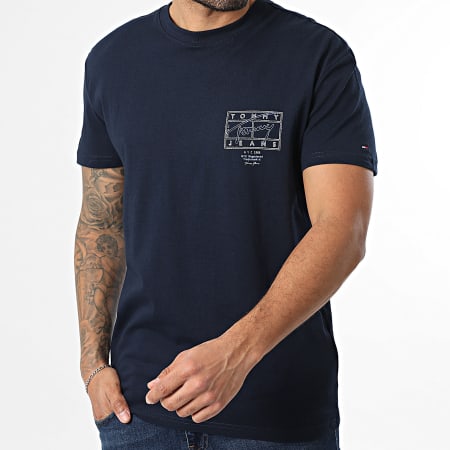 Tommy Jeans - Tee Shirt Sign Spray 2319 Bleu Marine