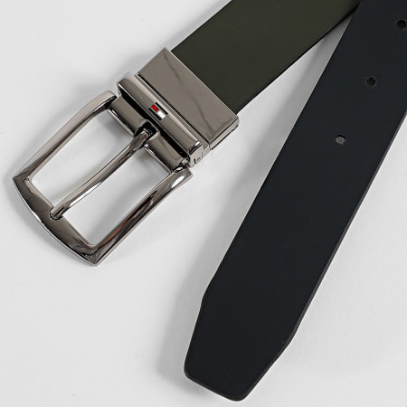 Tommy Hilfiger - Ceinture Réversible Denton 3.5 3012 Bleu Marine Vert Kaki