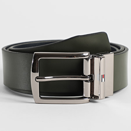 Tommy Hilfiger - Ceinture Réversible Denton 3.5 3012 Bleu Marine Vert Kaki