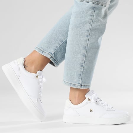 Tommy Hilfiger - Baskets Femme Casual Cupsole Sneaker 9022 White Ecru