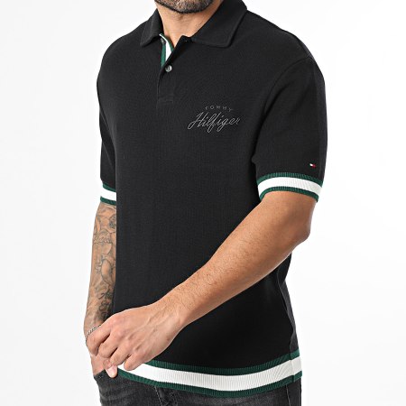 Tommy Hilfiger - Polo Manches Courtes Flatknit Classic 1620 Noir
