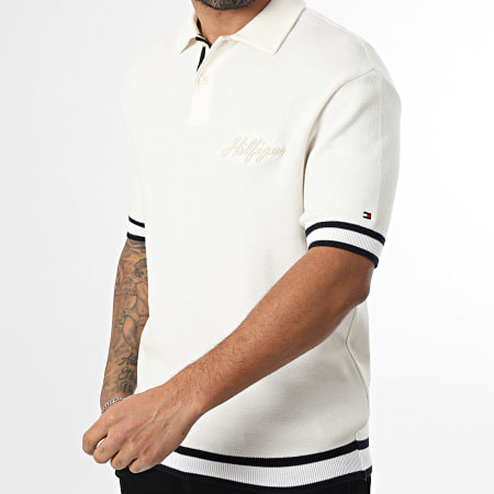 Tommy Hilfiger - Polo Manches Courtes Flatknit Classic 1620 Beige