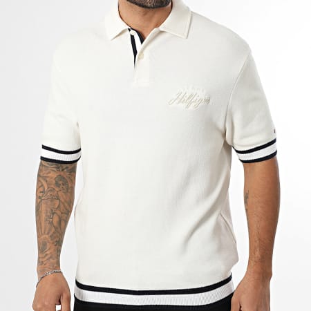Tommy Hilfiger - Polo Manches Courtes Flatknit Classic 1620 Beige