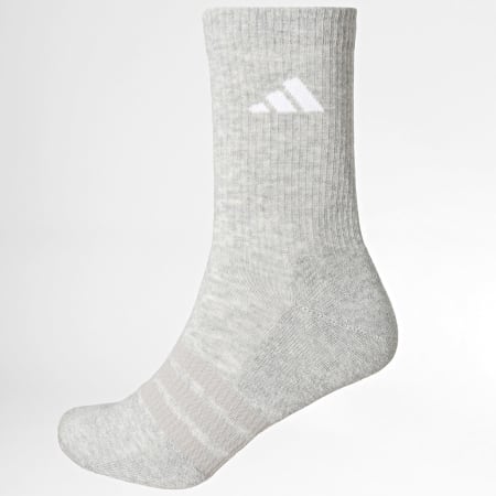 Adidas Sportswear - Lot De 3 Paires De Chaussettes Essential Crew KC9624 Blanc Noir Gris Chiné