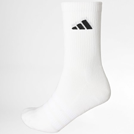 Adidas Sportswear - Lot De 3 Paires De Chaussettes Essential Crew KC9624 Blanc Noir Gris Chiné