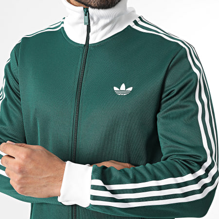 Adidas Originals - Veste Zippée A Bandes Classic KE1666 Vert Blanc
