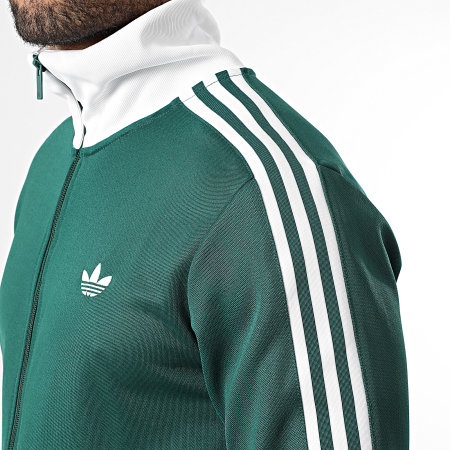 Adidas Originals - Veste Zippée A Bandes Classic KE1666 Vert Blanc