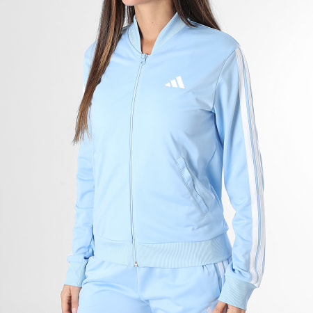 Adidas Sportswear - Ensemble De Survetement A Bandes Femme 3 Stripes JF3382 Bleu Clair