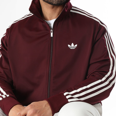 Adidas Originals - Veste Zippée A Bandes Firebird KE1646 Bordeaux