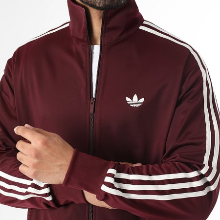Adidas Originals - Veste Zippée A Bandes Firebird KE1646 Bordeaux