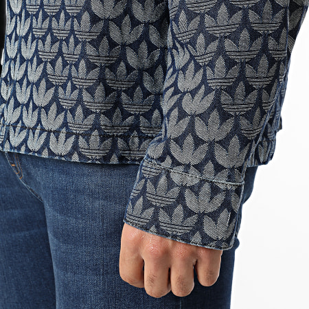 Adidas Originals - Sovracamicia Jean Monogram KD0397 Blu Grezzo
