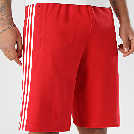 Adidas Originals - Short Jogging A Bandes 3 Stripes KE3564 Rouge Blanc