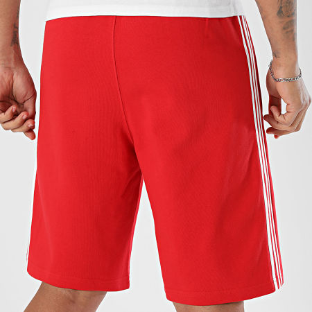 Adidas Originals - Short Jogging A Bandes 3 Stripes KE3564 Rouge Blanc
