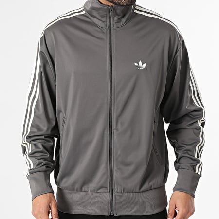 Adidas Originals - Veste Zippée A Bandes Firebird KE1645 Gris Anthracite