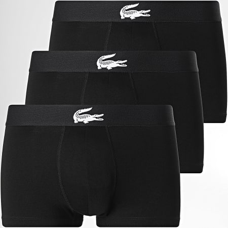 Lacoste - Lot De 3 Boxers Classic Noir