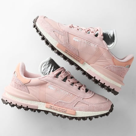Lacoste - Baskets Femme Elite Active 126 Pink Silver