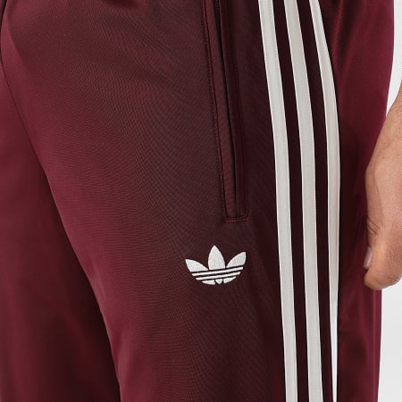 Adidas Originals - Pantalón Jogging A Bandes Firebird TP KE1651 Burdeos Blanco