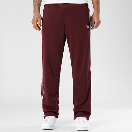 Adidas Originals - Pantalón Jogging A Bandes Firebird TP KE1651 Burdeos Blanco
