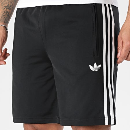 Adidas Originals - Short Jogging A Bandes Firebird KE1379 Noir Blanc