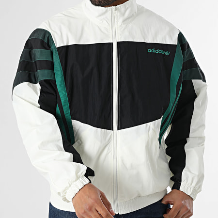 Adidas Originals - Veste Zippée A Bandes Santiago KS8328 Noir Beige Clair