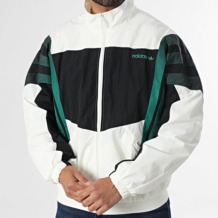 Adidas Originals - Veste Zippée A Bandes Santiago KS8328 Noir Beige Clair