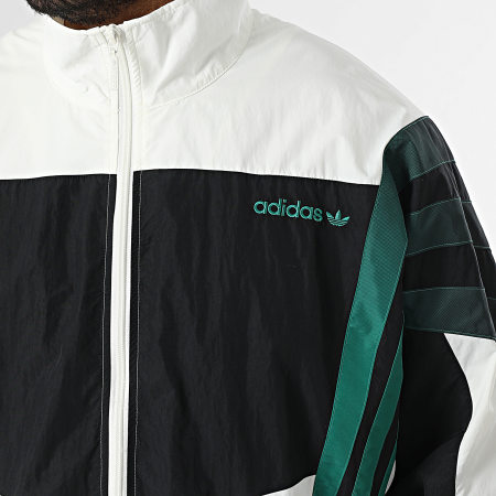 Adidas Originals - Veste Zippée A Bandes Santiago KS8328 Noir Beige Clair